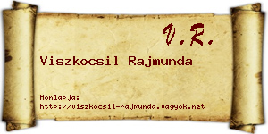 Viszkocsil Rajmunda névjegykártya